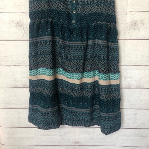 O'Neill Blue Button Down Triangle Print Tie Back Dress 13 - Picture 7 of 7